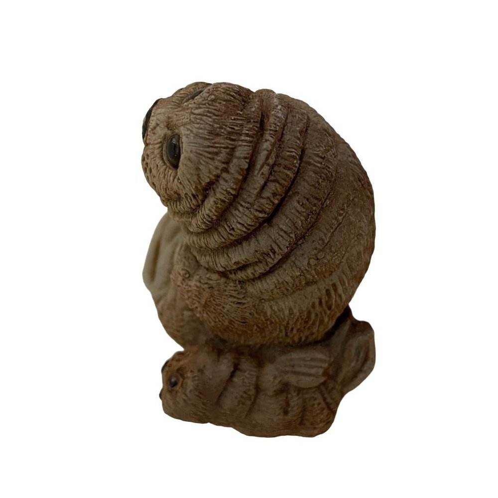 Vintage Handmade Sea Lion and Baby Garden Statue Figurine Resin‎ 3.5" x 3.5"